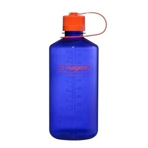 Nalgene Water Bottle 32 fl oz Narrow Mouth Periwinkle Blue Plastic, Recycled